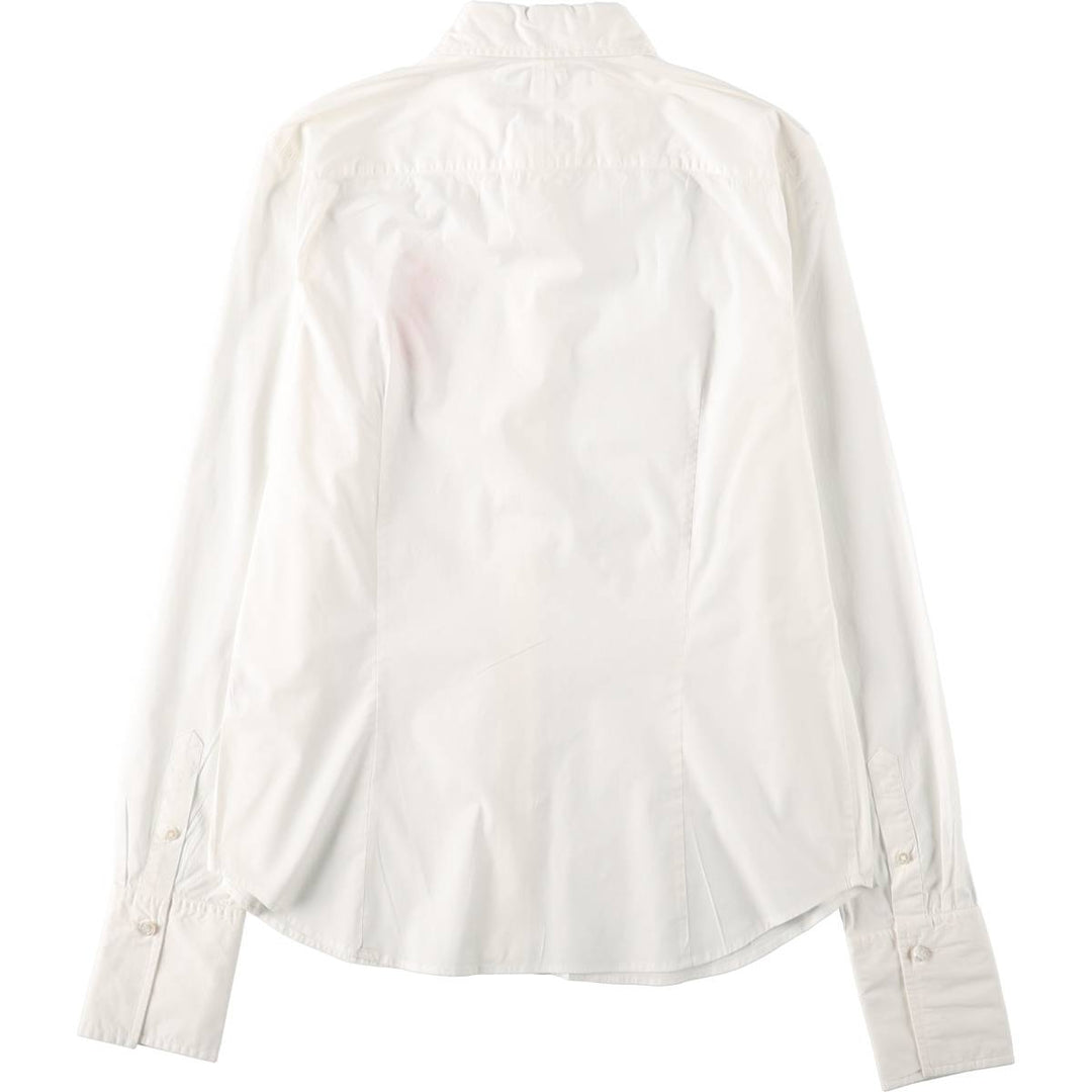 Ralph Lauren SLIM FIT Big Pony Long-Sleeve Cotton Shirt (Women's Size XL) cotton white type Vintage Second Hand