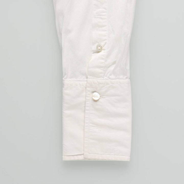 Ralph Lauren SLIM FIT Big Pony Long-Sleeve Cotton Shirt (Women's Size XL) cotton white type Vintage Second Hand