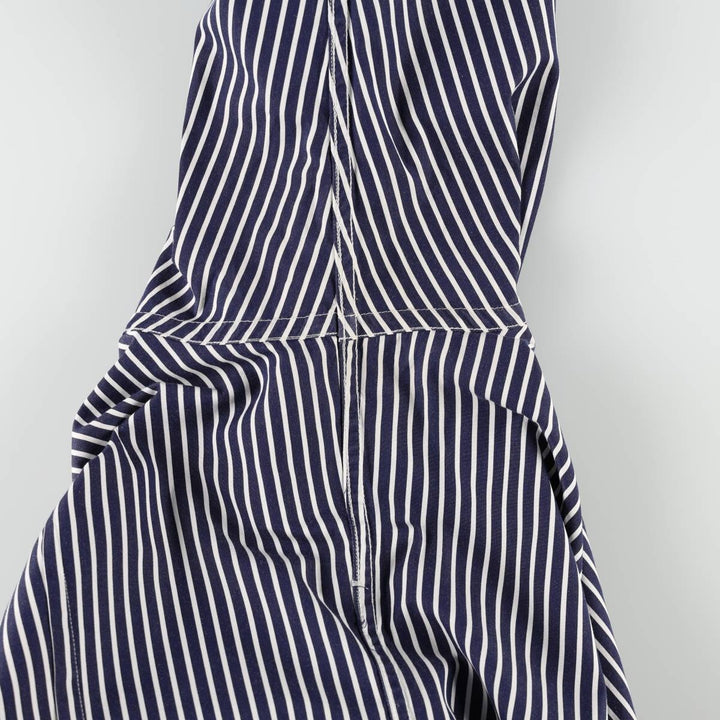 Ralph Lauren RALPH LAUREN SPORT Long-Sleeve Cotton Stripe Shirt, Women's Size L (approx.) cotton navy blue type Vintage Second Hand
