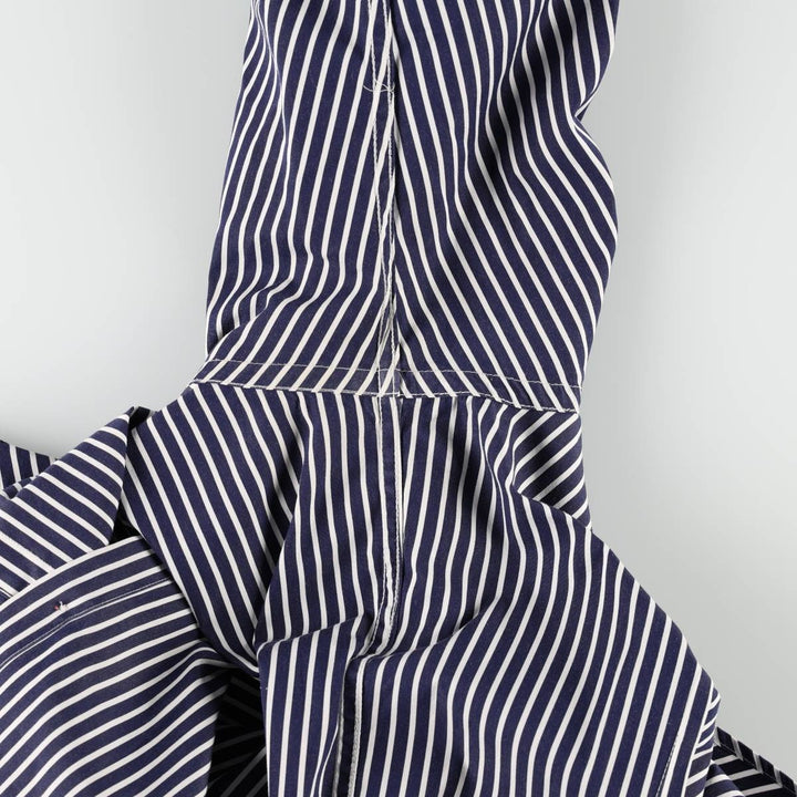 Ralph Lauren RALPH LAUREN SPORT Long-Sleeve Cotton Stripe Shirt, Women's Size L (approx.) cotton navy blue type Vintage Second Hand