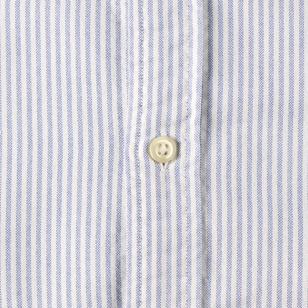 Ralph Lauren RALPH LAUREN SPORT Long-Sleeve Button-Down Striped Shirt, Women's Size L (approx.) cotton white type Vintage Second Hand