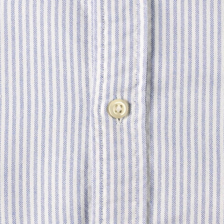 Ralph Lauren RALPH LAUREN SPORT Long-Sleeve Button-Down Striped Shirt, Women's Size L (approx.) cotton white type Vintage Second Hand