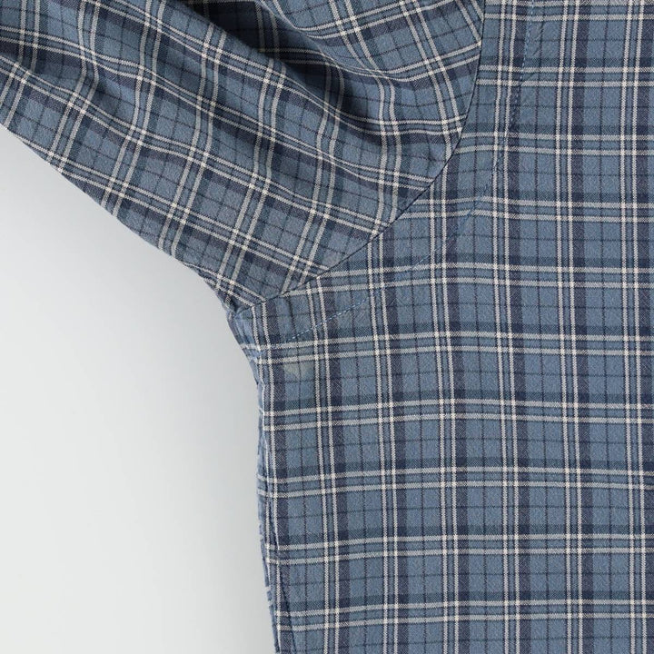 Ralph Lauren long-sleeved button-down check shirt, men's size S cotton Blue type light blue Vintage Second Hand