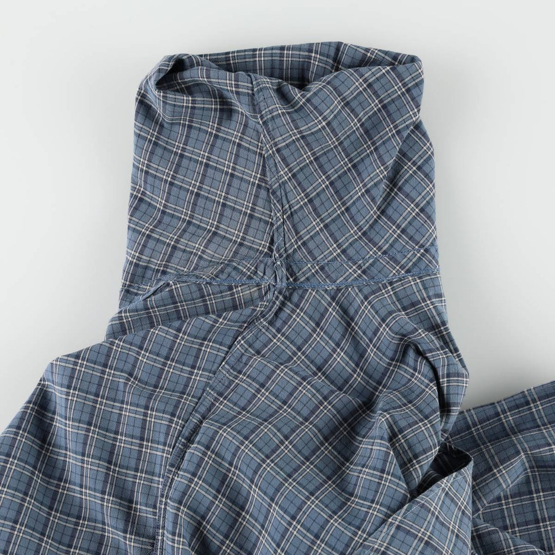 Ralph Lauren long-sleeved button-down check shirt, men's size S cotton Blue type light blue Vintage Second Hand