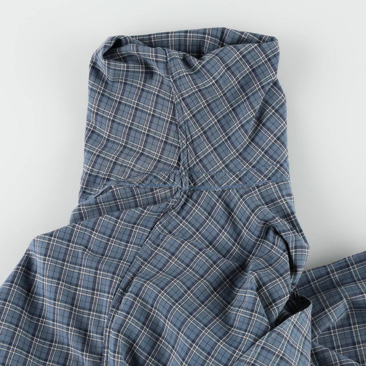 Ralph Lauren long-sleeved button-down check shirt, men's size S cotton Blue type light blue Vintage Second Hand