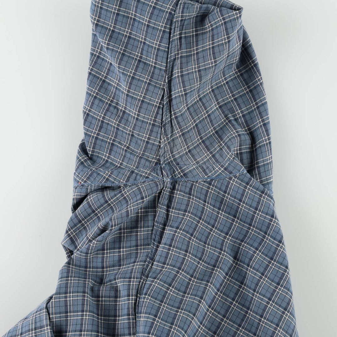 Ralph Lauren long-sleeved button-down check shirt, men's size S cotton Blue type light blue Vintage Second Hand