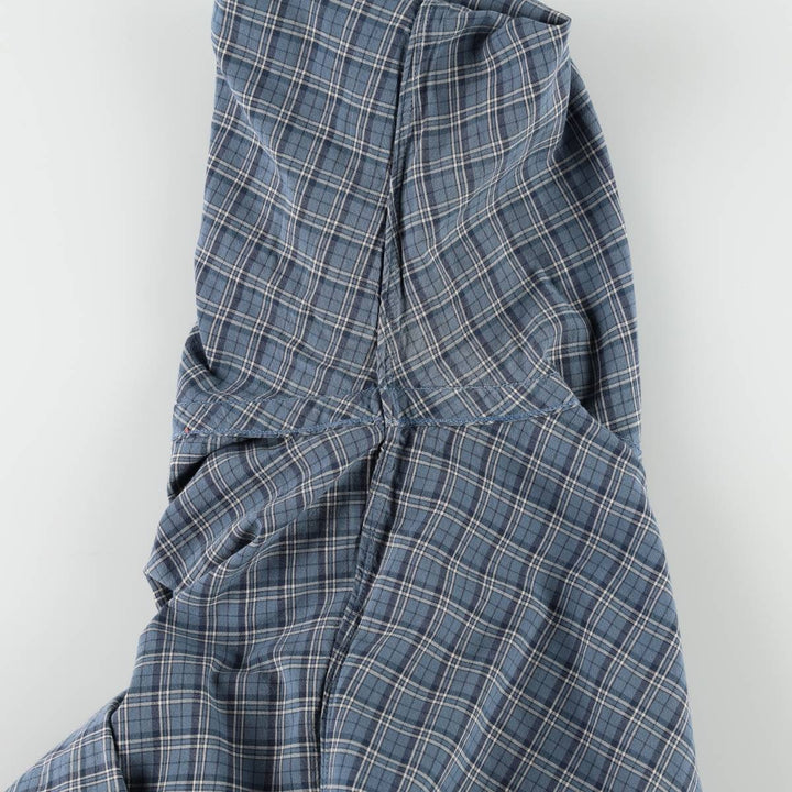 Ralph Lauren long-sleeved button-down check shirt, men's size S cotton Blue type light blue Vintage Second Hand