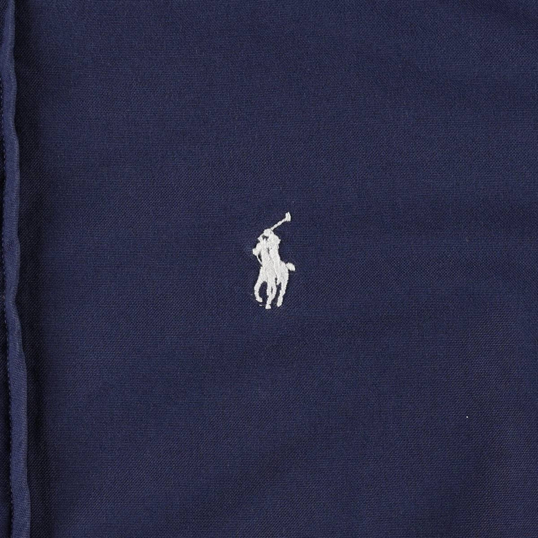 Ralph Lauren SLIM FIT Long-Sleeve Button-Down Shirt (Women's Size S) cotton navy blue type Vintage Second Hand