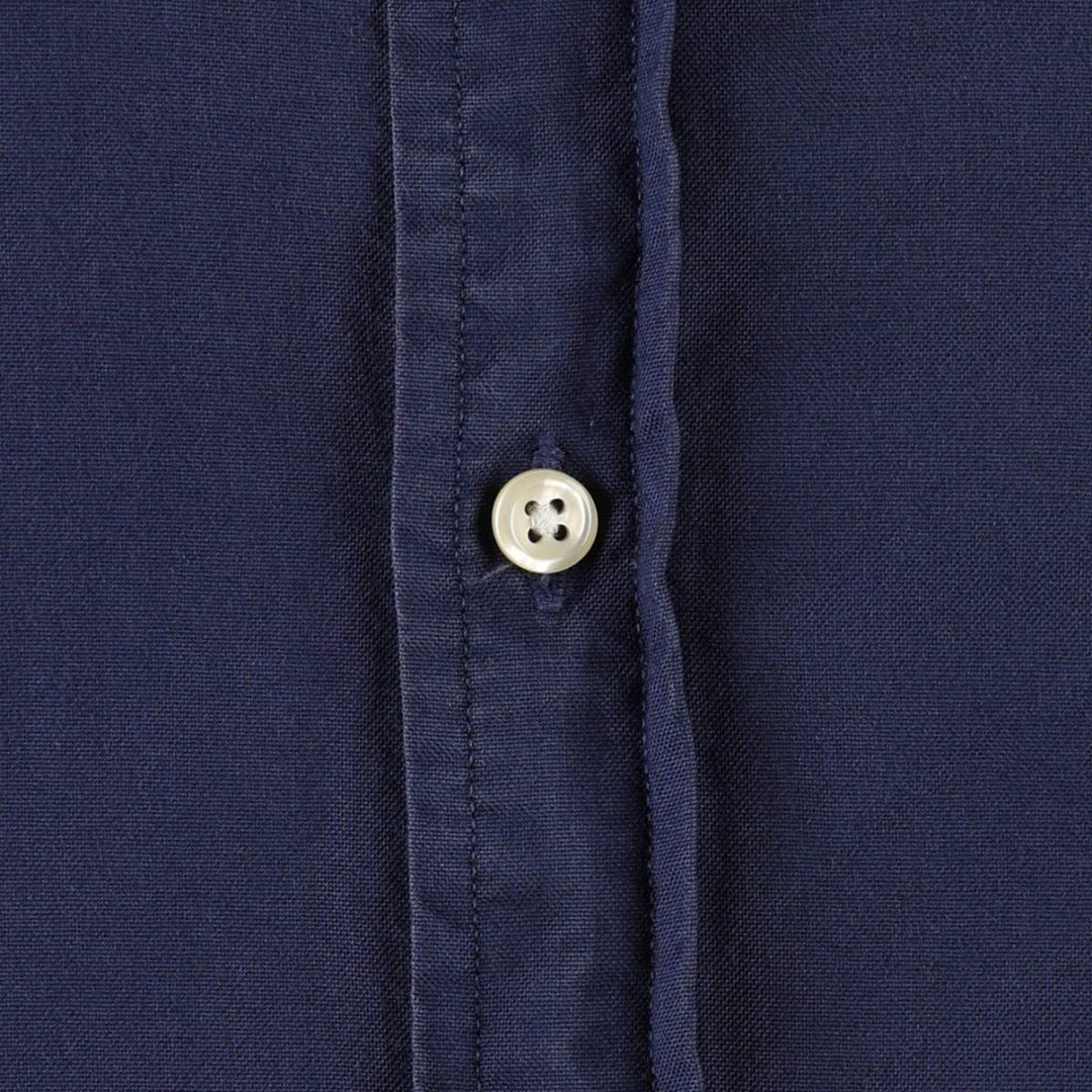 Ralph Lauren SLIM FIT Long-Sleeve Button-Down Shirt (Women's Size S) cotton navy blue type Vintage Second Hand
