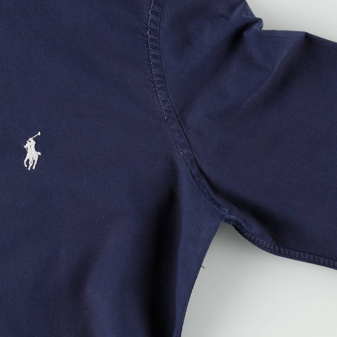 Ralph Lauren SLIM FIT Long-Sleeve Button-Down Shirt (Women's Size S) cotton navy blue type Vintage Second Hand