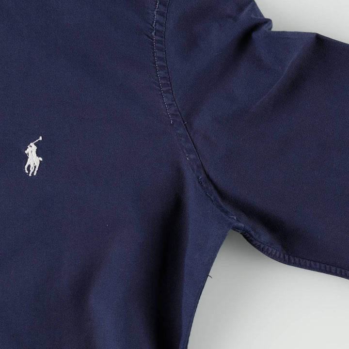 Ralph Lauren SLIM FIT Long-Sleeve Button-Down Shirt (Women's Size S) cotton navy blue type Vintage Second Hand