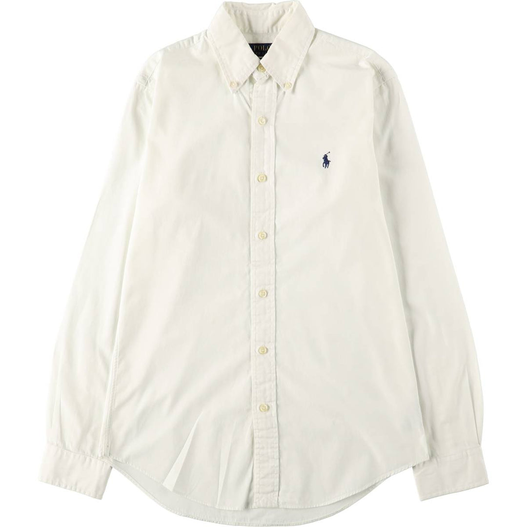 Ralph Lauren POLO RALPH LAUREN CUSTOM FIT Long-Sleeve Button-Down Shirt, Men's Size XS (approx.) cotton white type Vintage Second Hand