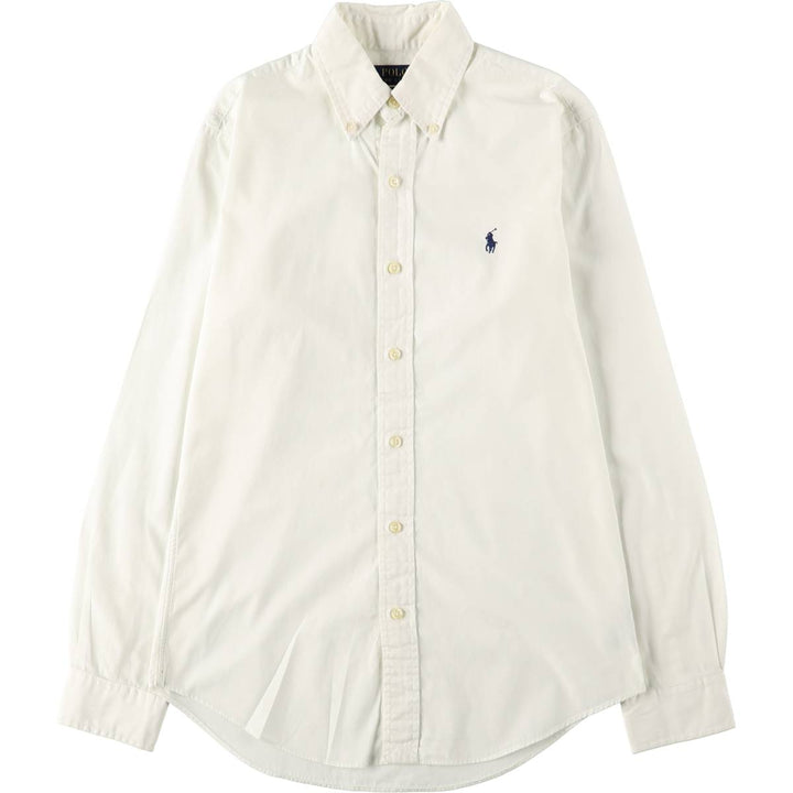 Ralph Lauren POLO RALPH LAUREN CUSTOM FIT Long-Sleeve Button-Down Shirt, Men's Size XS (approx.) cotton white type Vintage Second Hand