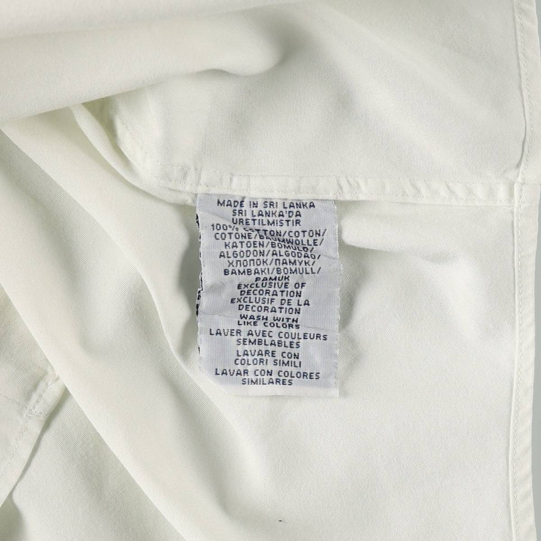 Ralph Lauren POLO RALPH LAUREN CUSTOM FIT Long-Sleeve Button-Down Shirt, Men's Size XS (approx.) cotton white type Vintage Second Hand