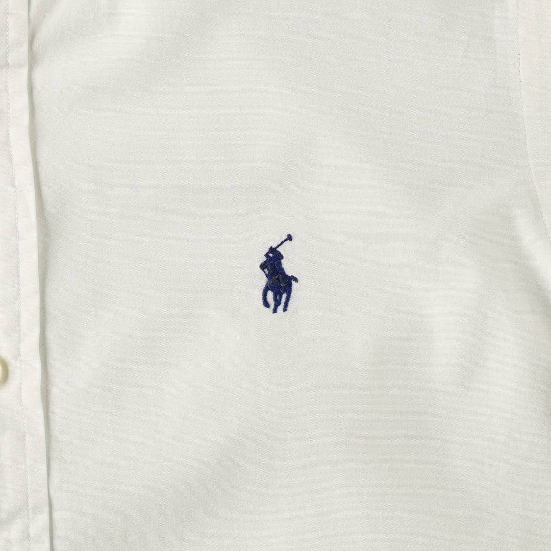 Ralph Lauren POLO RALPH LAUREN CUSTOM FIT Long-Sleeve Button-Down Shirt, Men's Size XS (approx.) cotton white type Vintage Second Hand