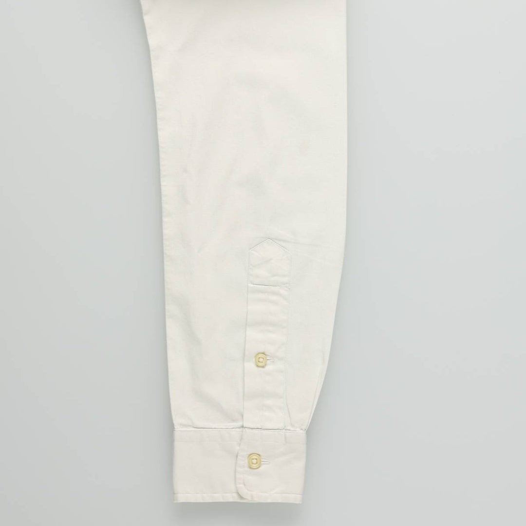 Ralph Lauren POLO RALPH LAUREN CUSTOM FIT Long-Sleeve Button-Down Shirt, Men's Size XS (approx.) cotton white type Vintage Second Hand