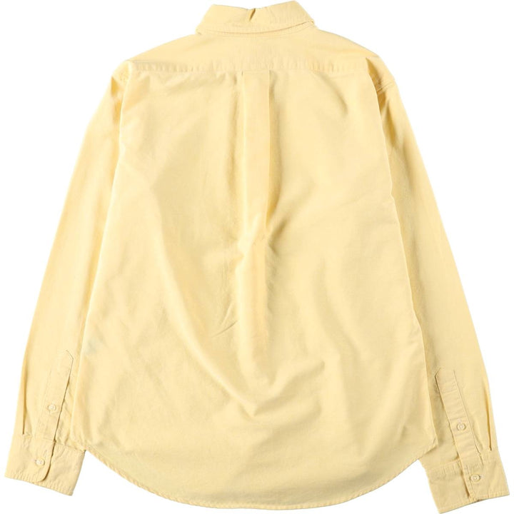 Ralph Lauren CLASSIC FIT Long-Sleeve Button-Down Shirt, Women's Size L (approx.) cotton lemon yellow Vintage Second Hand