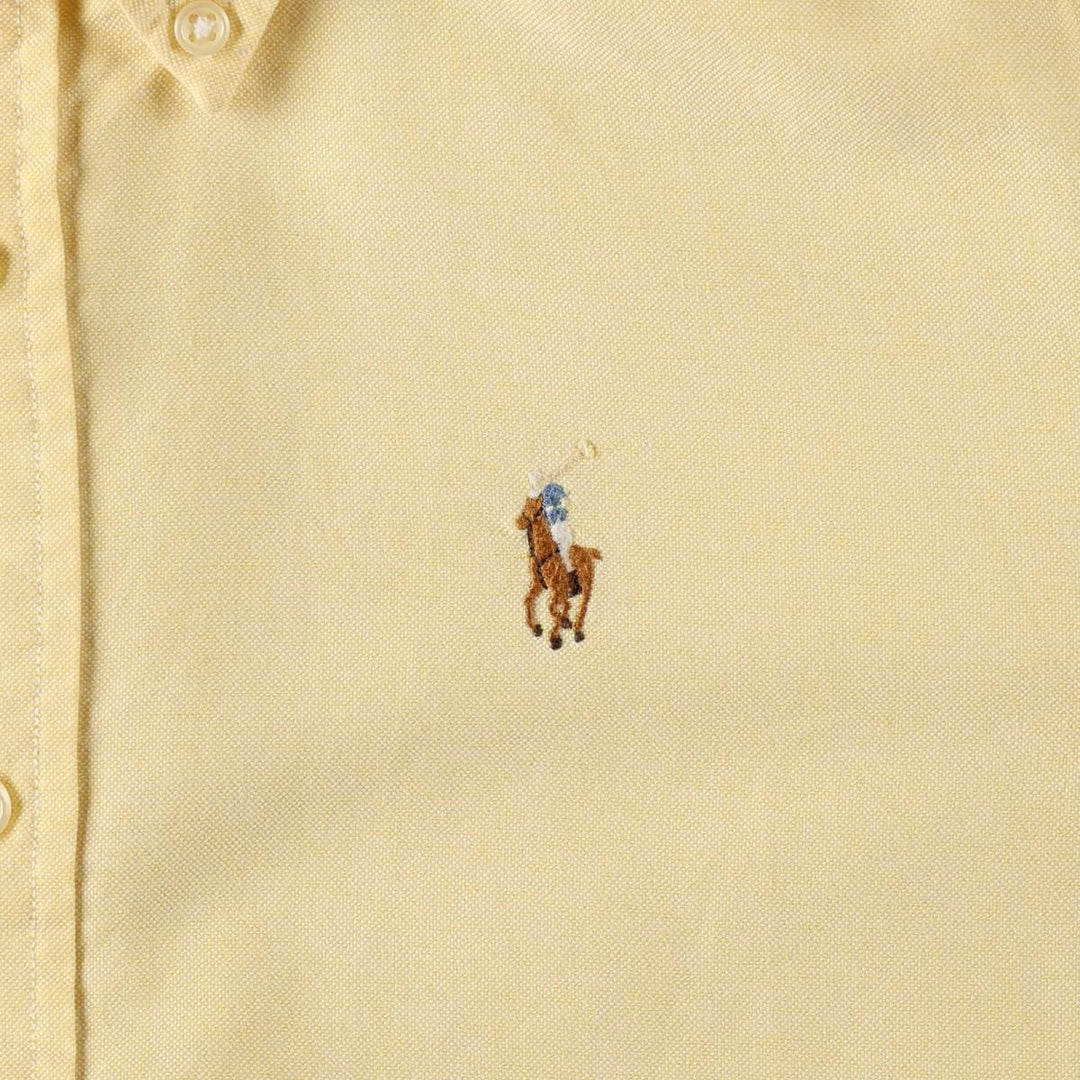 Ralph Lauren CLASSIC FIT Long-Sleeve Button-Down Shirt, Women's Size L (approx.) cotton lemon yellow Vintage Second Hand
