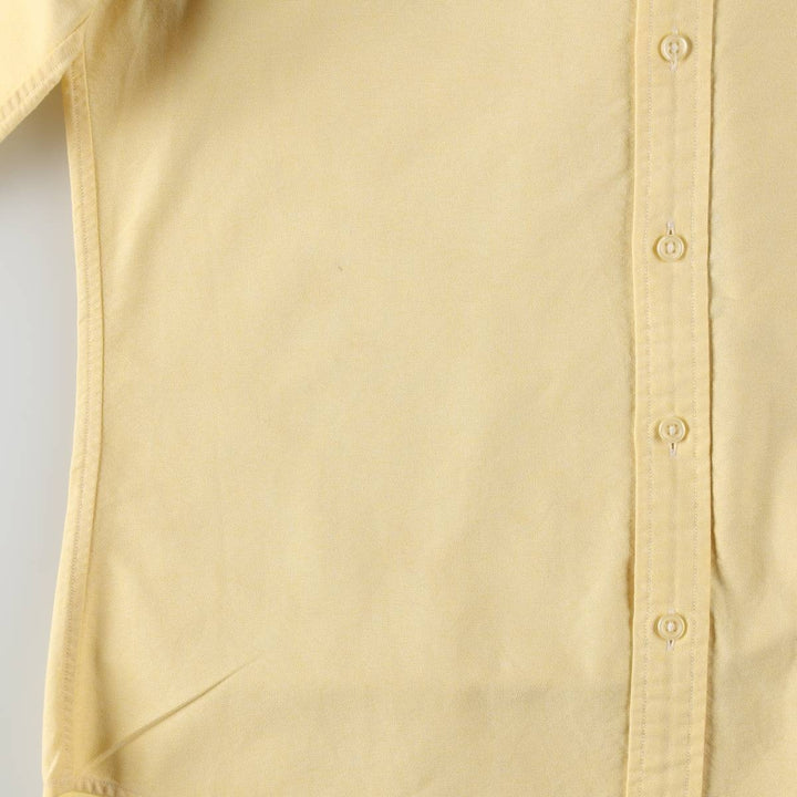 Ralph Lauren CLASSIC FIT Long-Sleeve Button-Down Shirt, Women's Size L (approx.) cotton lemon yellow Vintage Second Hand