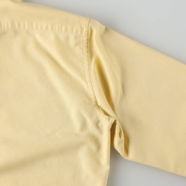 Ralph Lauren CLASSIC FIT Long-Sleeve Button-Down Shirt, Women's Size L (approx.) cotton lemon yellow Vintage Second Hand
