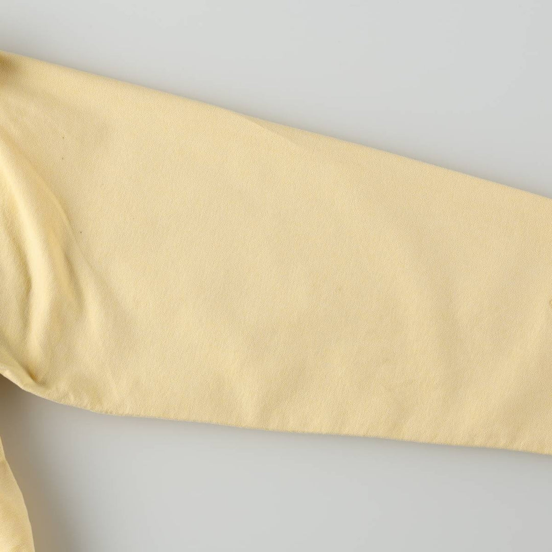 Ralph Lauren CLASSIC FIT Long-Sleeve Button-Down Shirt, Women's Size L (approx.) cotton lemon yellow Vintage Second Hand