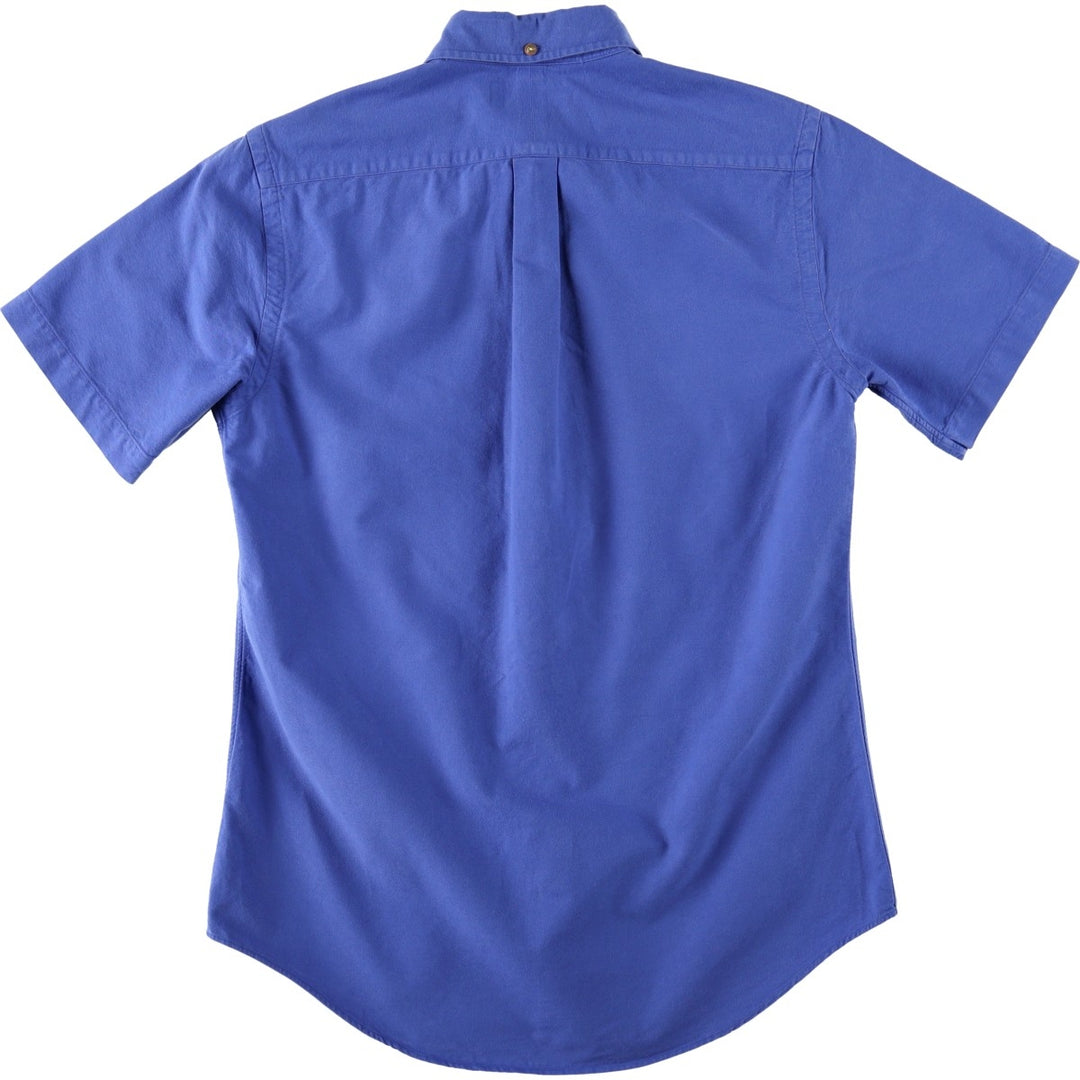 Ralph Lauren CUSTOM FIT short sleeve button down shirt, men's size S cotton blue type Vintage Second Hand