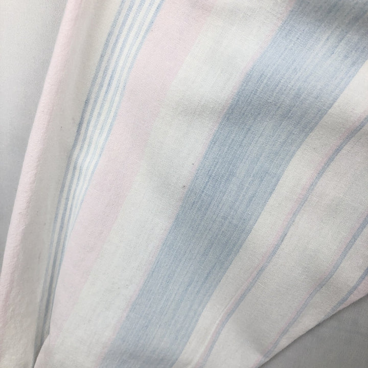 Woolrich Multi-Stripe Long-Sleeve Cotton Stripe Shirt, Women's Size L (approx.) unclear white type Vintage Second Hand