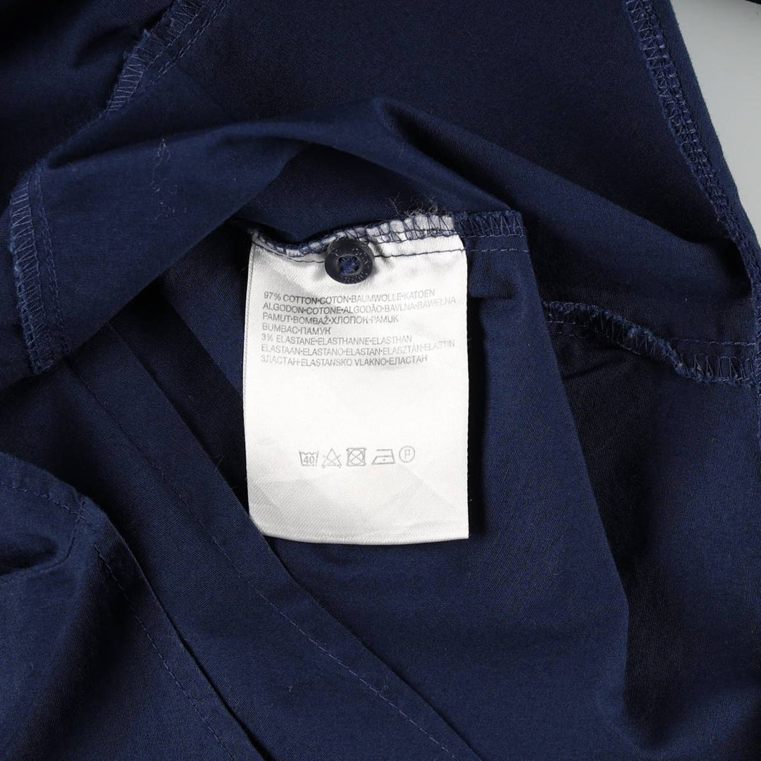 C and A CLOCKHOUSE Skipper Collar Long Sleeve Blouse (Women's Size XS) cotton navy blue type Vintage Second Hand