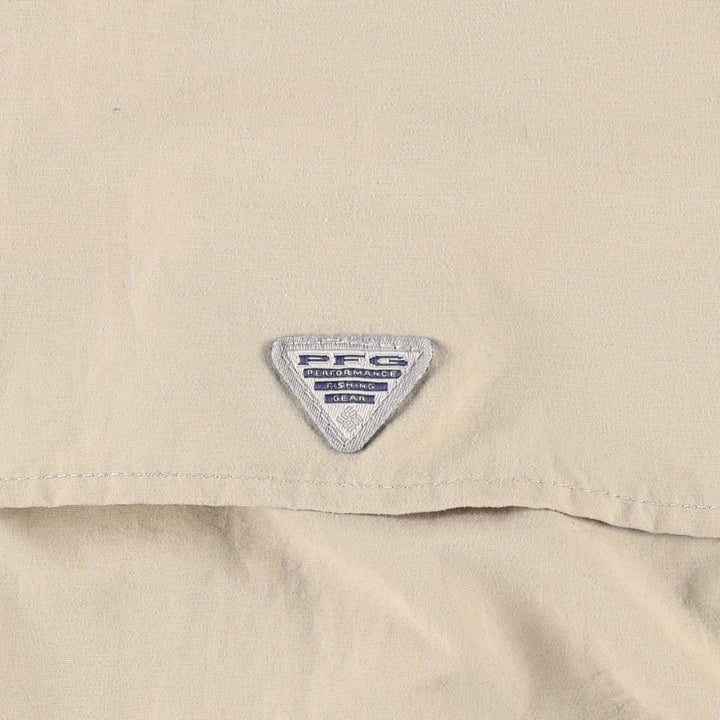 Columbia PFG Button-Down Long-Sleeve Fishing Shirt (Women's Size XL) Nylon Beige type Vintage Second Hand