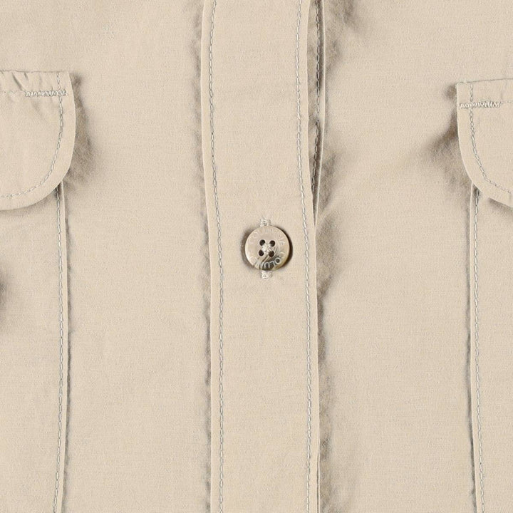 Columbia PFG Button-Down Long-Sleeve Fishing Shirt (Women's Size XL) Nylon Beige type Vintage Second Hand
