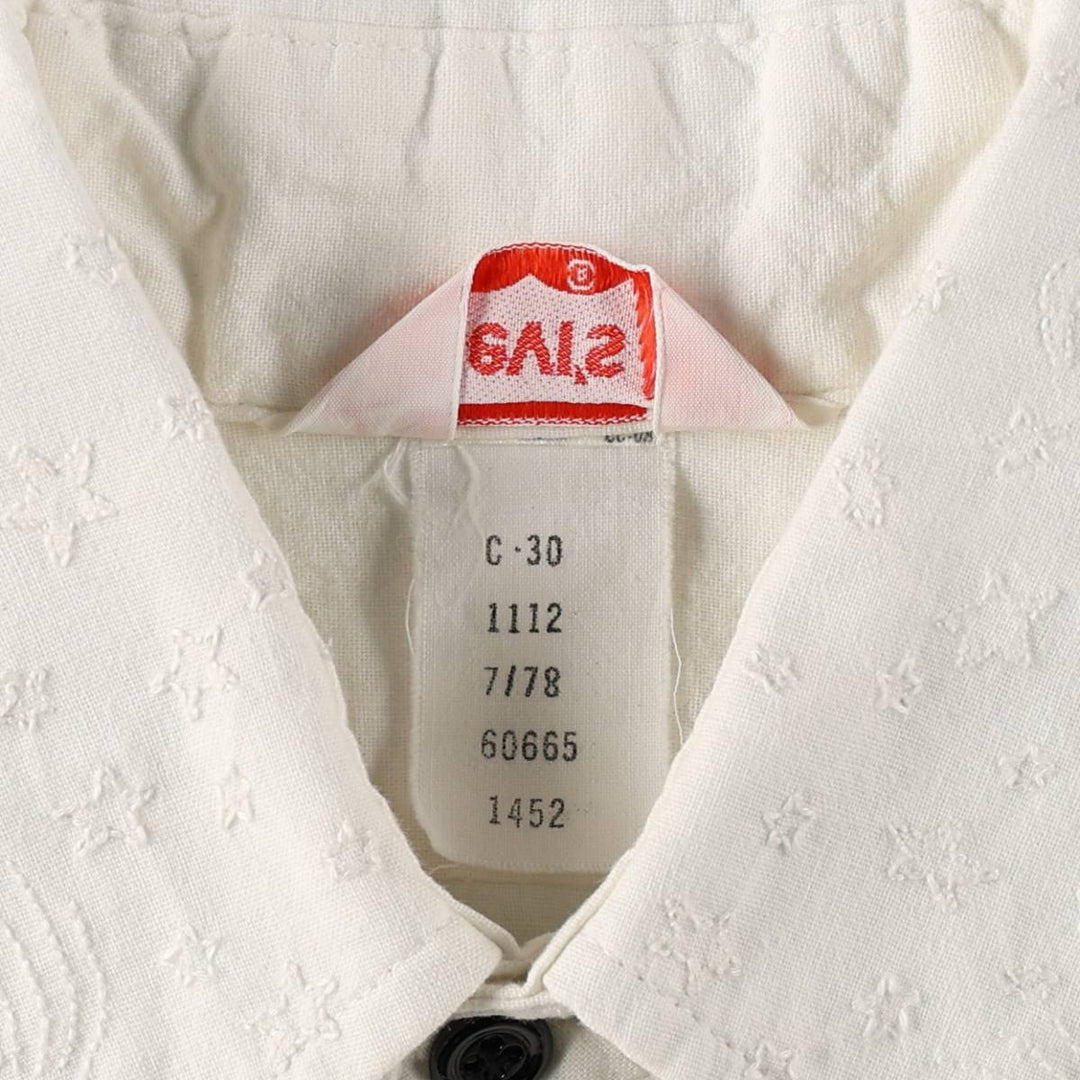 1970'S Levi's long-sleeved shirt, women's size XS equivalent, vintage. unclear white type Vintage Second Hand