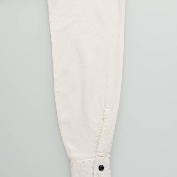1970'S Levi's long-sleeved shirt, women's size XS equivalent, vintage. unclear white type Vintage Second Hand