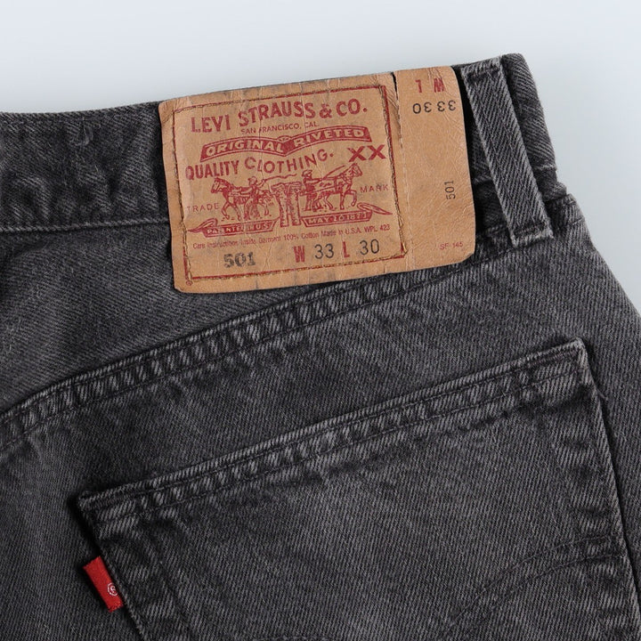 1990'S Levi's 501-0660 Straight Denim Pants, Made in USA, Men's Size W32 (approx.), Vintage cotton gray type Vintage Second Hand