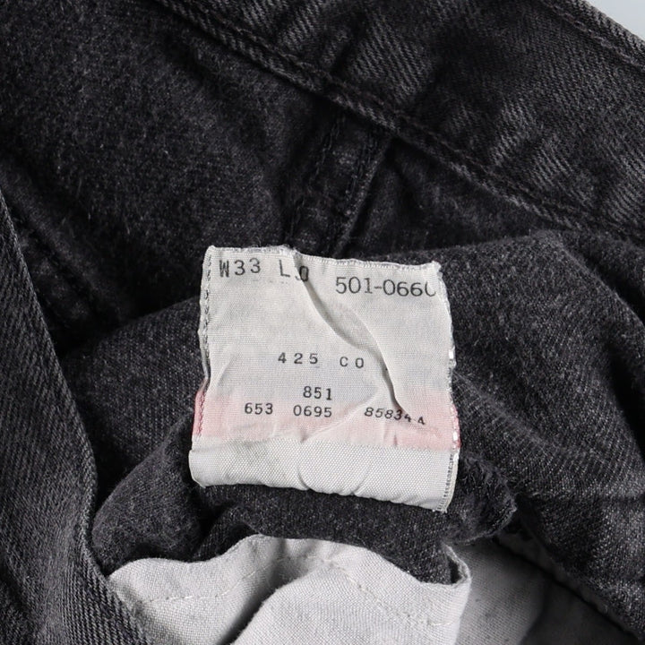 1990'S Levi's 501-0660 Straight Denim Pants, Made in USA, Men's Size W32 (approx.), Vintage cotton gray type Vintage Second Hand