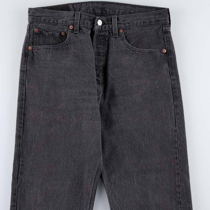 1990'S Levi's 501-0660 Straight Denim Pants, Made in USA, Men's Size W32 (approx.), Vintage cotton gray type Vintage Second Hand