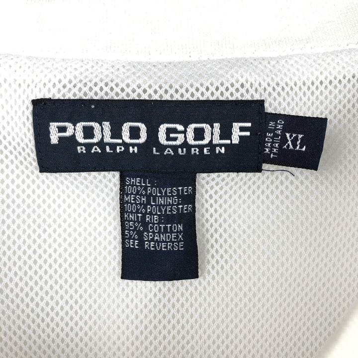 Ralph Lauren POLO GOLF V-neck warm-up vest, men's size XL equivalent. polyester white type Vintage Second Hand