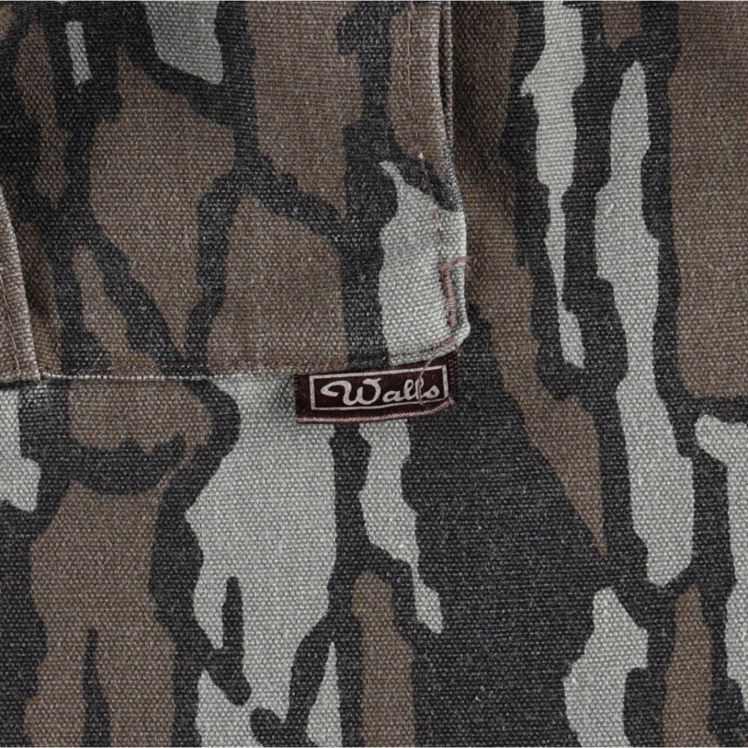 Walls Camouflage Pattern Treebark Camo Cargo Pants, Made in USA, Men's W36 (approx.) polyester brown type Vintage Second Hand