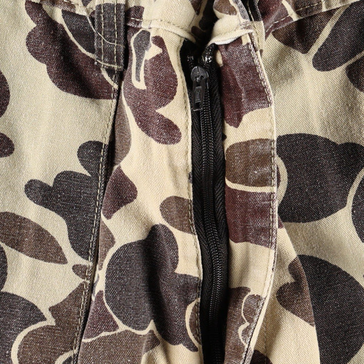 Winchester camouflage pattern duck hunter camo military baker pants, men's size W33 (approx.) cotton brown type Vintage Second Hand