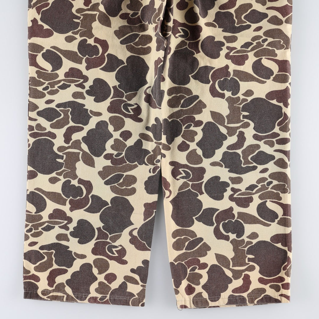 Winchester camouflage pattern duck hunter camo military baker pants, men's size W33 (approx.) cotton brown type Vintage Second Hand