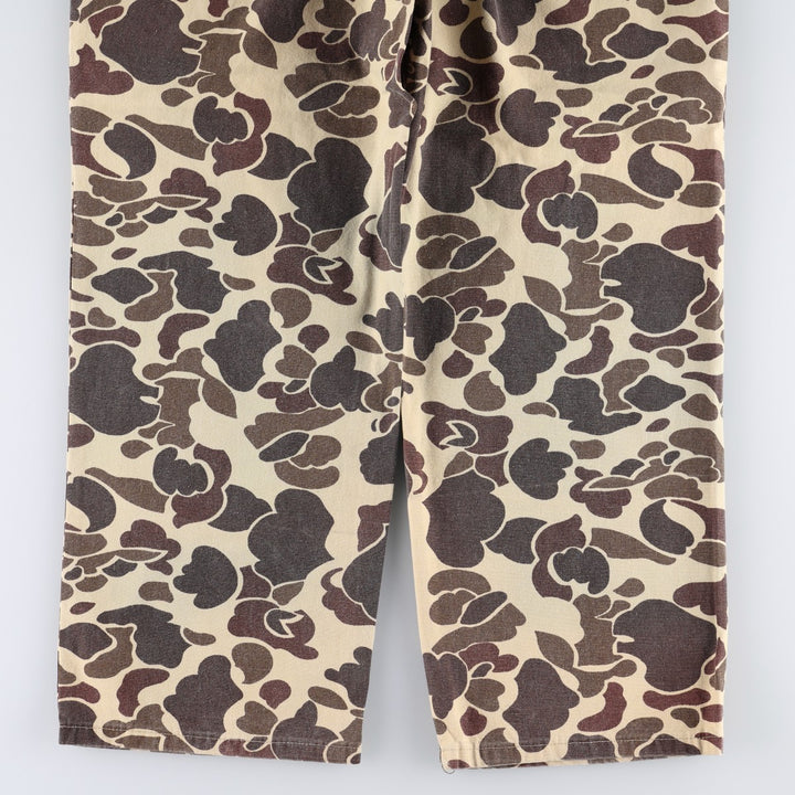 Winchester camouflage pattern duck hunter camo military baker pants, men's size W33 (approx.) cotton brown type Vintage Second Hand