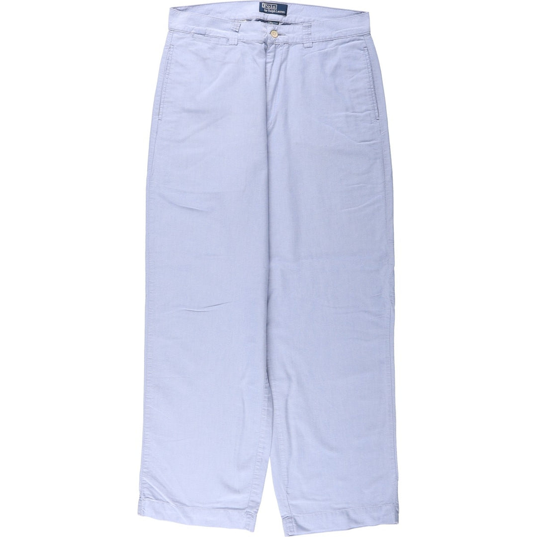 Ralph Lauren POLO by Ralph Lauren cotton pants, men's size W33 (approx.) cotton Blue type light blue Vintage Second Hand
