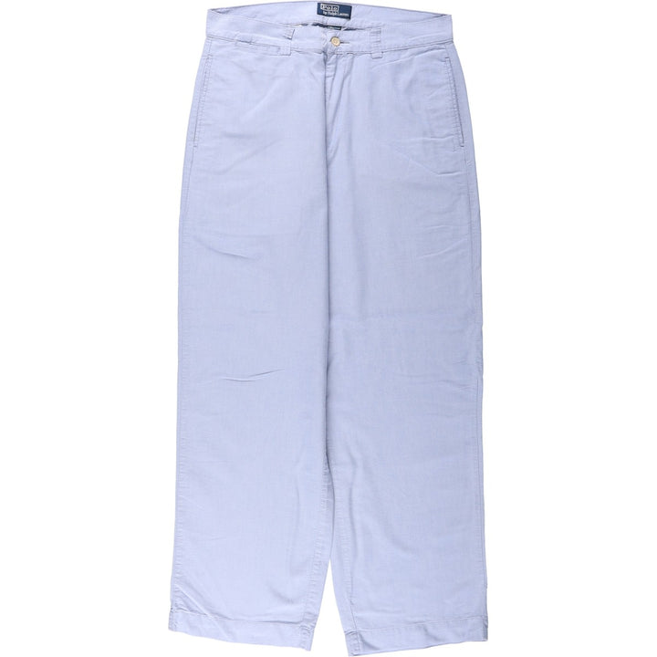 Ralph Lauren POLO by Ralph Lauren cotton pants, men's size W33 (approx.) cotton Blue type light blue Vintage Second Hand