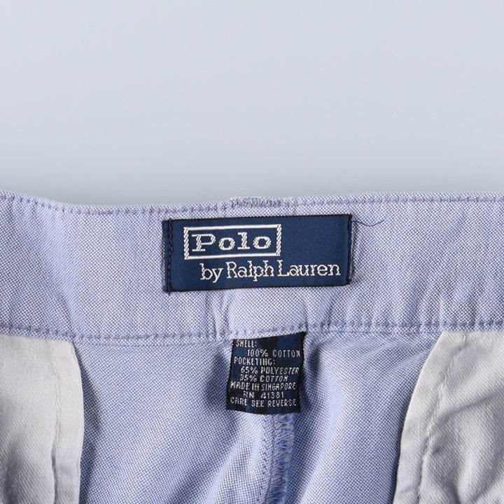 Ralph Lauren POLO by Ralph Lauren cotton pants, men's size W33 (approx.) cotton Blue type light blue Vintage Second Hand