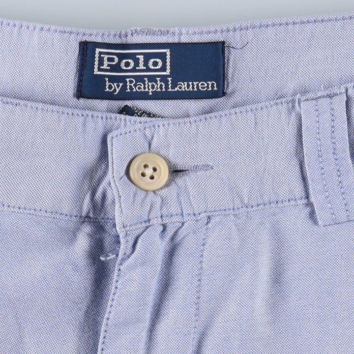 Ralph Lauren POLO by Ralph Lauren cotton pants, men's size W33 (approx.) cotton Blue type light blue Vintage Second Hand