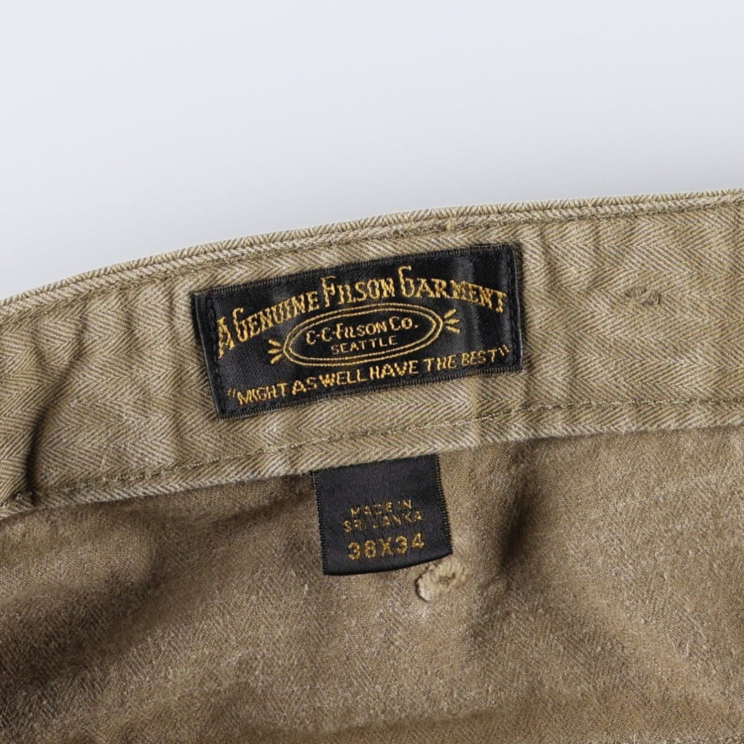 Filson military baker pants, men's size W35 (approx.), vintage. cotton Khaki type beige Vintage Second Hand