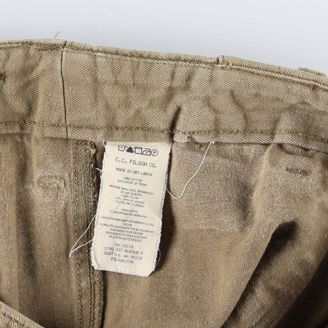 Filson military baker pants, men's size W35 (approx.), vintage. cotton Khaki type beige Vintage Second Hand