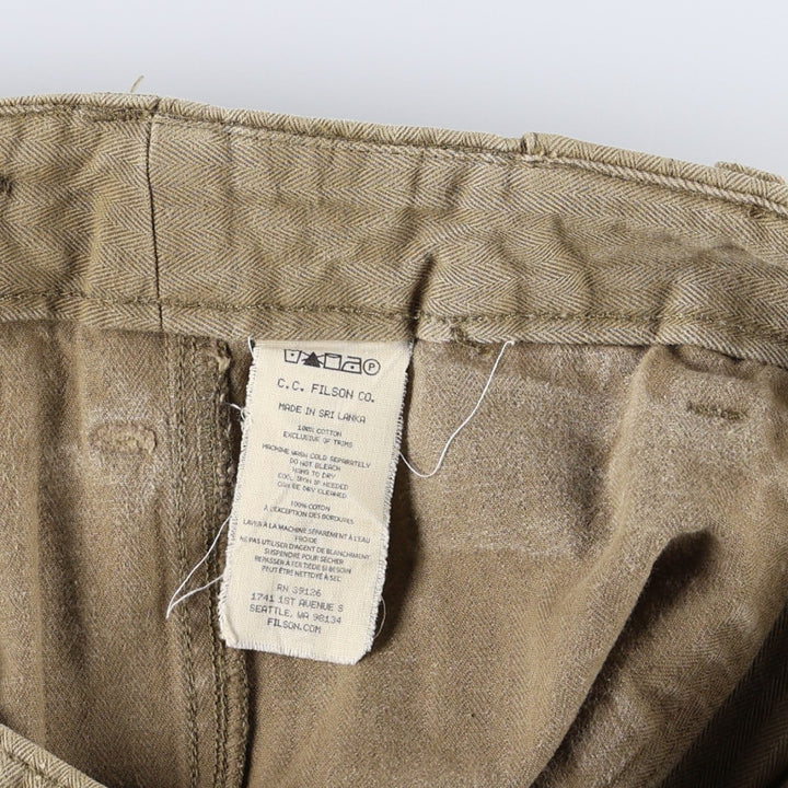 Filson military baker pants, men's size W35 (approx.), vintage. cotton Khaki type beige Vintage Second Hand