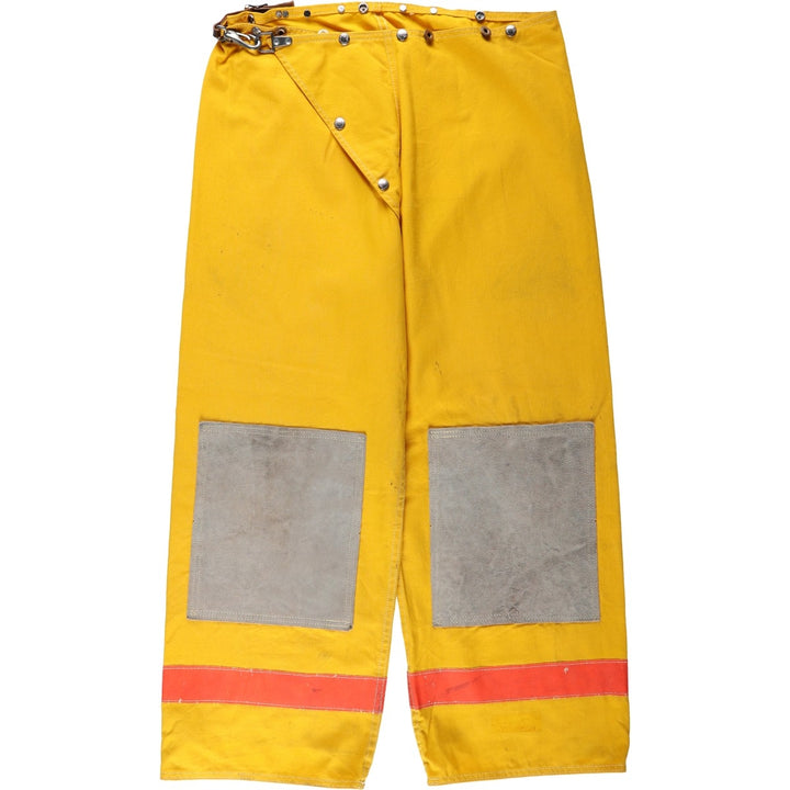 LION Suede Double Knee Long Pants, Made in USA, Men's W37 (approx.) others yellow type Vintage Second Hand