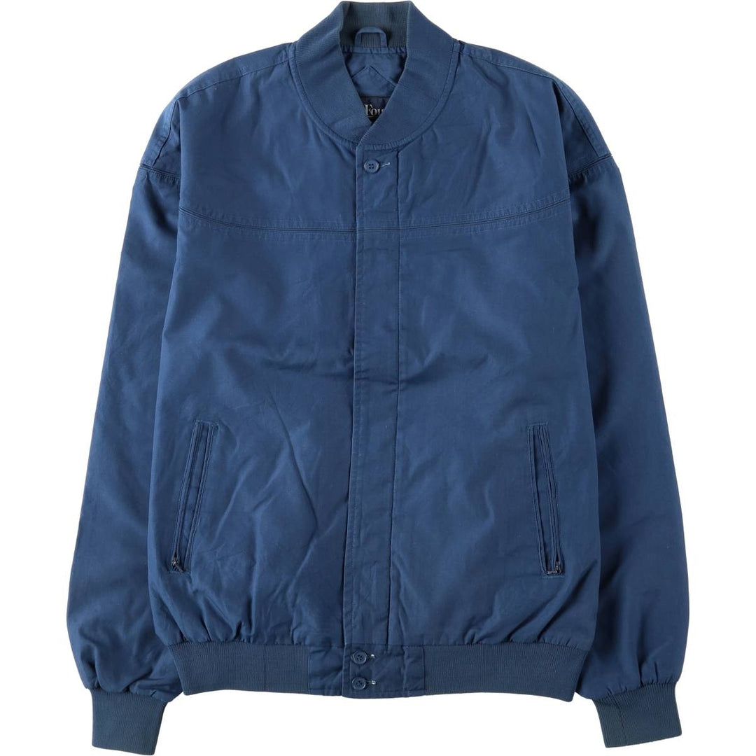 Par Four Derby Jacket, Cup Shoulder Jacket, Men's Size L polyester navy blue type Vintage Second Hand