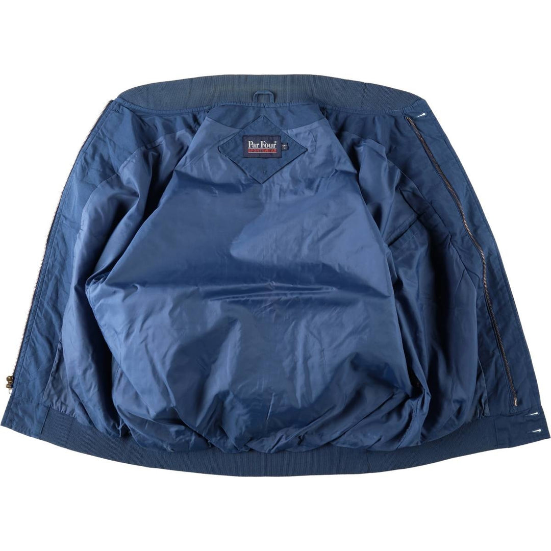 Par Four Derby Jacket, Cup Shoulder Jacket, Men's Size L polyester navy blue type Vintage Second Hand